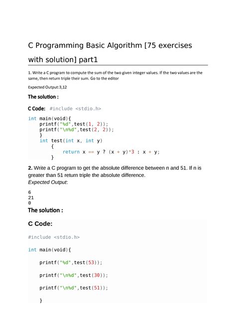 Image result for Algorithm Questions C Programming