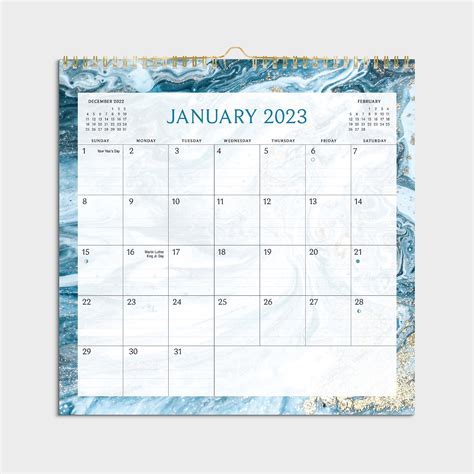Buy 2023 -12 Month Calendar-Marble border- 12x12 Spiral bound-by Pen ...