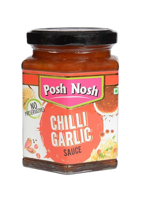Posh Nosh Chilli Garlic Sauce (Classic) (Veg + No Preservatives ...
