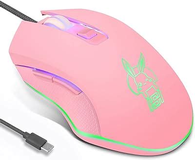 Amazon.in: Buy INPHIC Pink Gaming Mouse. USB Optical Wired Mouse. RGB ...
