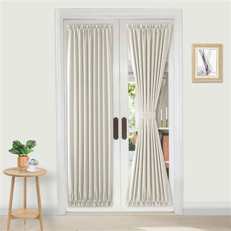 Amazon.com: DWCN French Door Curtains – Rod Pocket Thermal Blackout ...