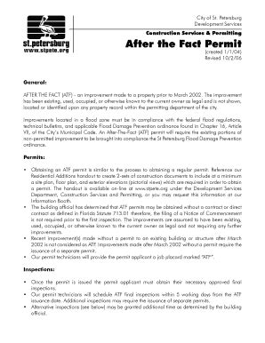 Fillable Online stpete After the Fact Permit - stpete Fax Email Print ...