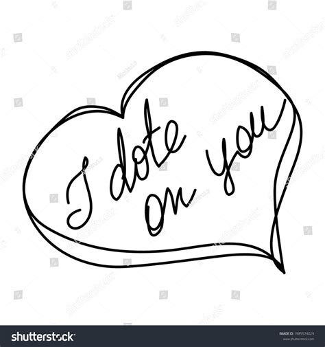 Calligraphy Hand Written Declaration Love Synonymous Stock Vector ...