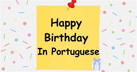 Happy Birthday In Portuguese - LingoFusionHub.com