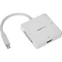 AmazonBasics Mini DisplayPort to HDMI/DVI/VGA Adapter - White, 5-Pack ...