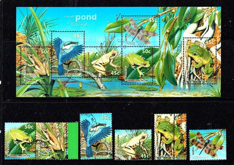 Australia 1999 Small Pond Set of 6 + Minisheet Used | Australia ...