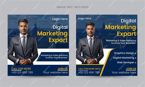 Premium Vector | Digital marketing corporate social media and instagrams post template