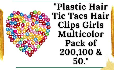 Drishti® Plastic Hair Tic Tacs Hair Clips For Girls Multicolor Pack of ...