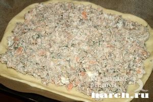 Пирог с красной рыбой и творогом | Фоторецепт с подробным описанием от ...