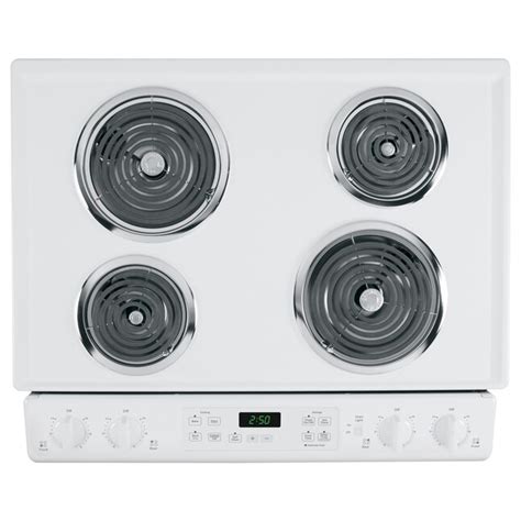 GE Coil Surface 4-Element Self-cleaning Slide-In Electric Range (White ...