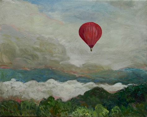 Red Balloon, Painting by Katie O'Looney | Artmajeur
