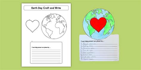 Earth Day Writing Activity for K-2nd Grade
