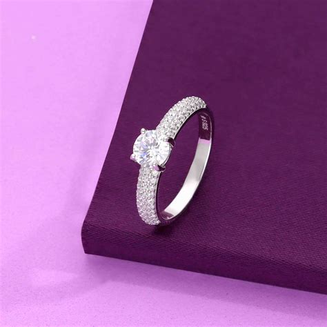 Sterling Silver Round Cut Solitaire Ring – Kai Jewel