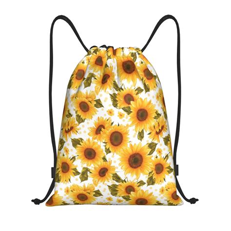 Zufioo Modern Elegant Sunflower Sports Cinch Sack Gym String Bags ...