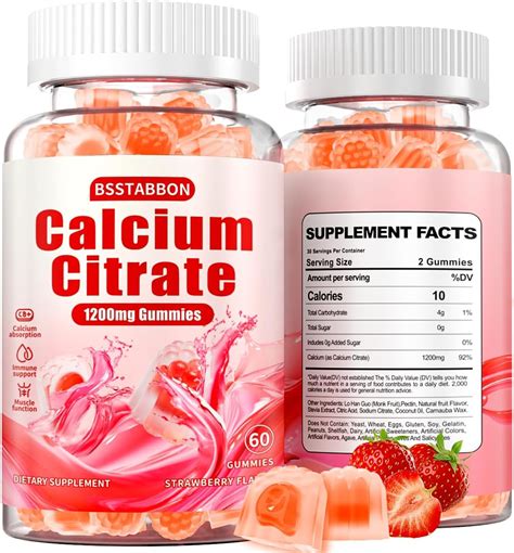 Amazon.com: Calcium Citrate Supplement Gummies for Adult: Women & Men ...