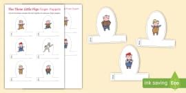 The Three 3 Pigs Finger Puppets