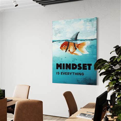 Mindset is Everything Motivational Canvas Wall Art | Graphic Style ...