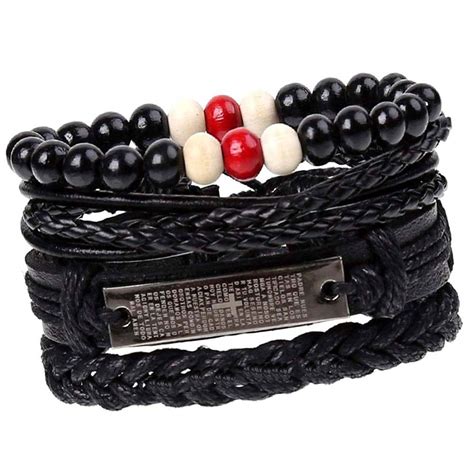 University Trendz Bible Prayer Metal Studded Handmade Braided ...