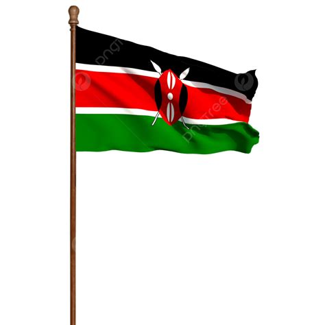 Kenya Flag With Pole PNG, Vector, PSD, and Clipart With Transparent Background for Free Download ...