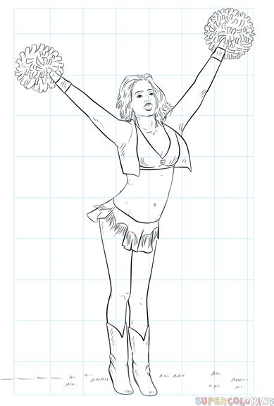 How to draw a cheerleader | Step by step Drawing tutorials | Drawing ...