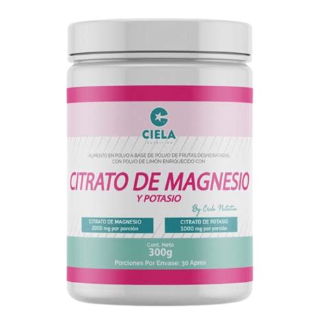 Citrato de Magnesio y Potasio 300 gr By: Ciela Nutrition