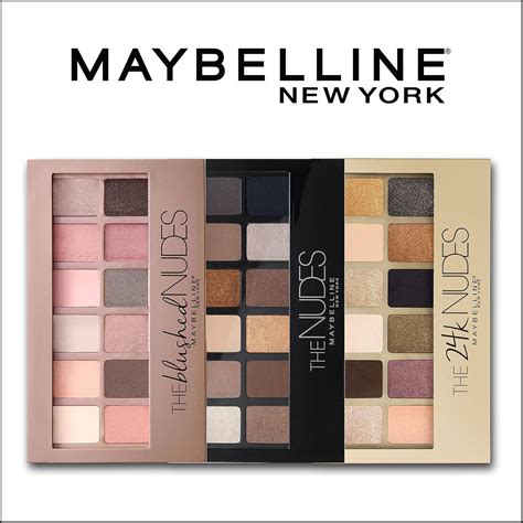 Maybelline The 24K Nudes Gold Eyeshadow Palette Makeup, 12 Pigmented Matte & Shimmer Shades ...
