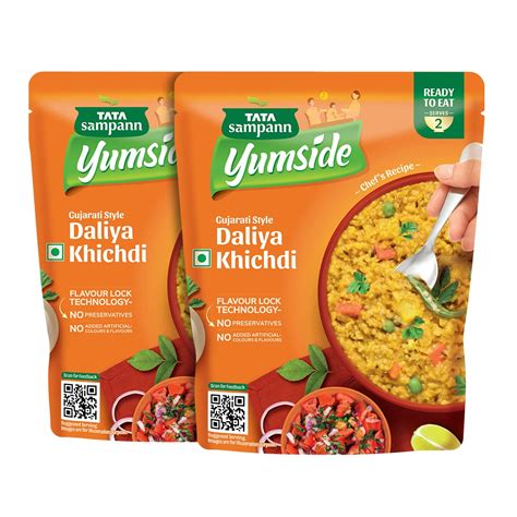 Tata Sampann Yumside Ready to Eat Daliya Khichdi, 285g, Instant Food ...