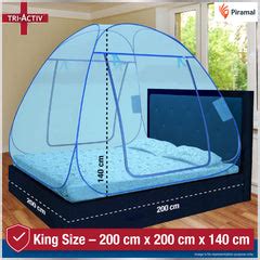 Buy Tri-activ Mosquito Net for Double Bed | Foldable Mosquito Net | Wellify
