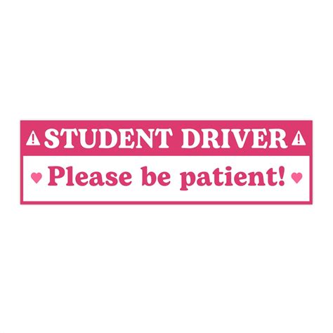 Student Driver Please Be Patient! | New Driver Car Bumper Sticker ...