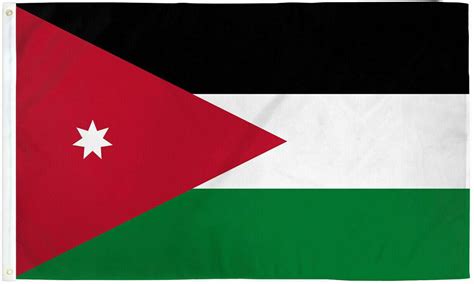 Jordan 3x5ft Flag of Jordan Jordanian Flag 3x5 House Flag 100D FABRIC ...