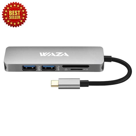 Generic USB Type C 5 in 1 Hub Aluminum with HDMI 4K Adapter, 2 USB 3.0 ...