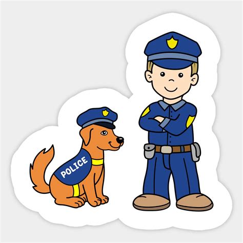 Kids Stickers, Funny Stickers, Custom Stickers, Police Dogs, Policeman ...