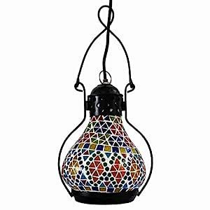 Buy Rajasthani Glass Hanging Lamp - Matka Shaped Online at Low Prices ...