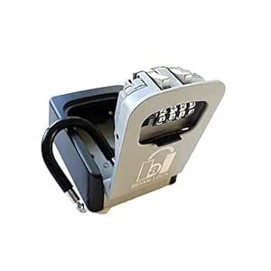 Key Lock Box Hang Up Wall Mount 4-Digit Resettable Code Outdoor Heavy ...