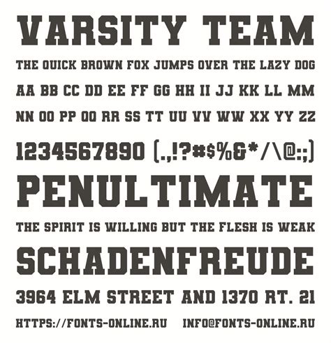 Varsity Team font
