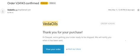 Order Related Issues – VedaOils