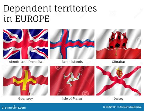 Dependent Territories Flag Vector Collection Stock Vector - Illustration of glory, island: 95229151
