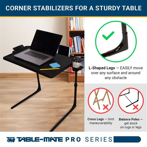 Table Mate XL PRO TV Tray Extra Large Folding Table India | Ubuy