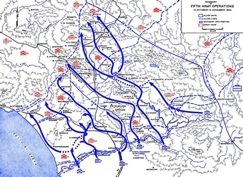 [Map] Map showing US 5th Army advances in Italy, 12 Oct-15 Nov 1943 ...