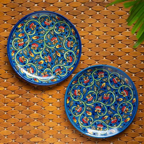Buy Clay Craft Ceramic Plate - Set of 4, Multicolor, Standard (HS-PL ...