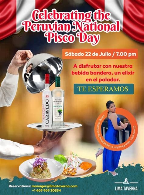Celebrating the Peruvian National Pisco Day, Lima Taverna, Plano, 22 ...
