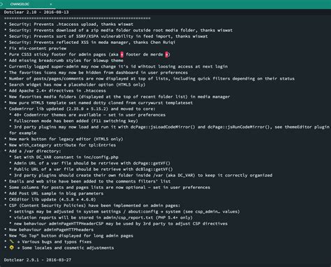 Changelog - Open Time