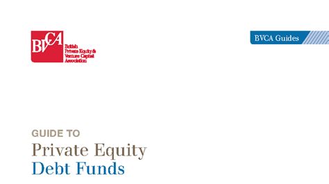 BVCA Guide to Private Equity Debt Funds: Trends & Insights - Studocu
