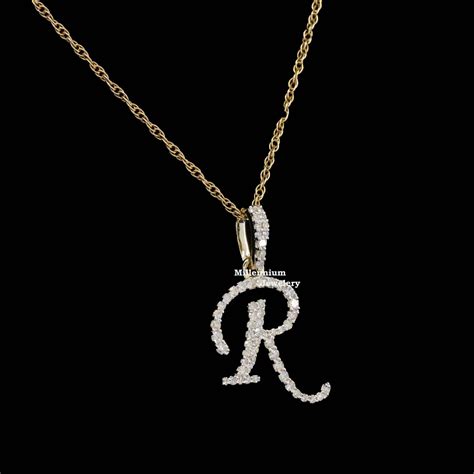 Rabbits R Initial Moissanite Diamond Iced Out Hip Hop Style Pendant ...