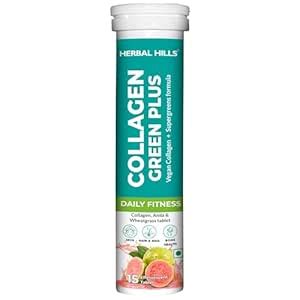 Herbal Hills Collagen Green Plus Tablets for Skin Radiance & Glow ...