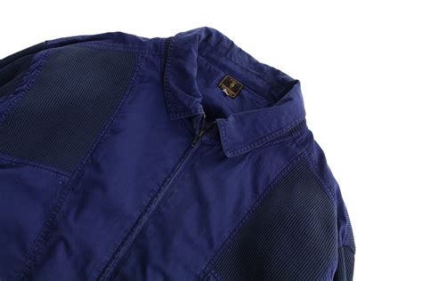 【OTSU】1990's TRUSSARDI swiching design cotton zip up blouson made in ...
