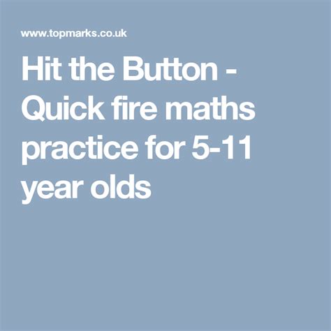 Image result for Hit the Button Quick Fire Maths