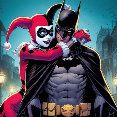 Harley Quinn hugs Batman (3) by Penguih on DeviantArt