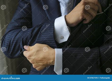 Cuff Links Men;gentlemans Fashion Stock Image - Image of silk ...
