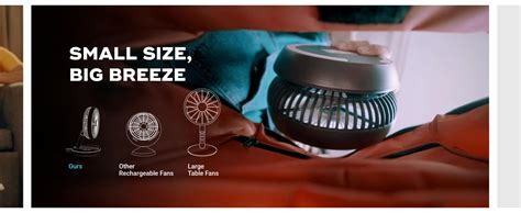 Buy NUUK FOLDE Cordless & Rechargeable 7 Inch Personal Desk Fan ...